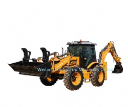 New Backhoe Loader HQM388H With 4 wheel steering